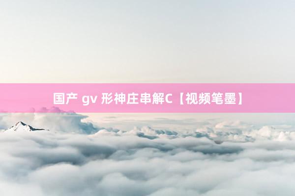 国产 gv 形神庄串解C【视频笔墨】