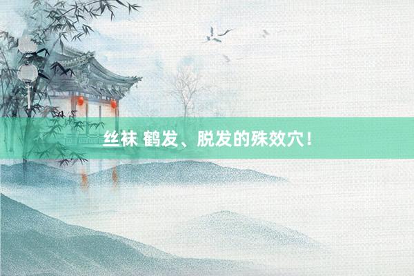 丝袜 鹤发、脱发的殊效穴！