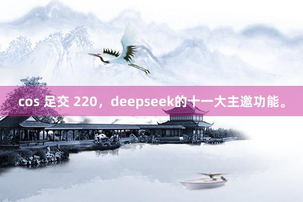 cos 足交 220，deepseek的十一大主邀功能。