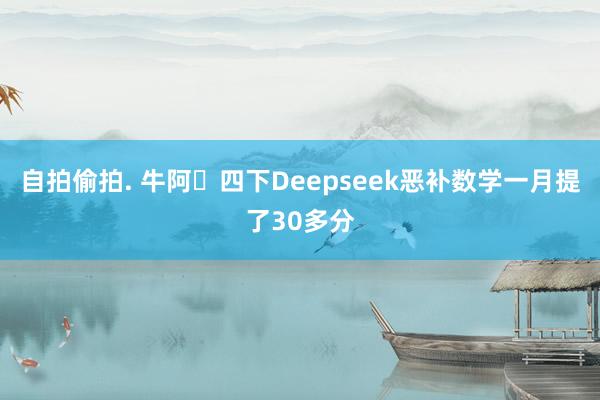 自拍偷拍. 牛阿❗四下Deepseek恶补数学一月提了30多分